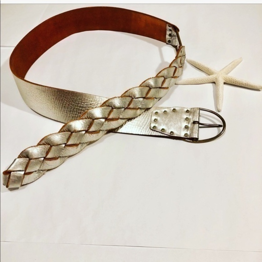 Braided Silver Belt